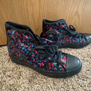 High top sequin Converse sneaker